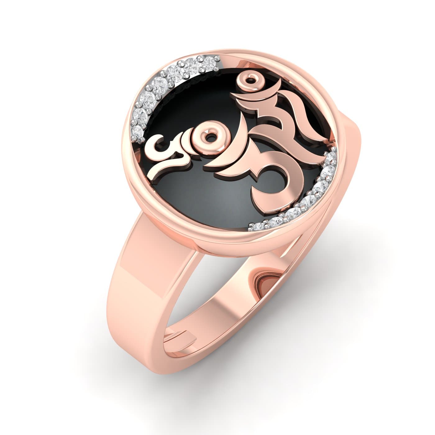Ohm Diamond Mens Wedding Band
