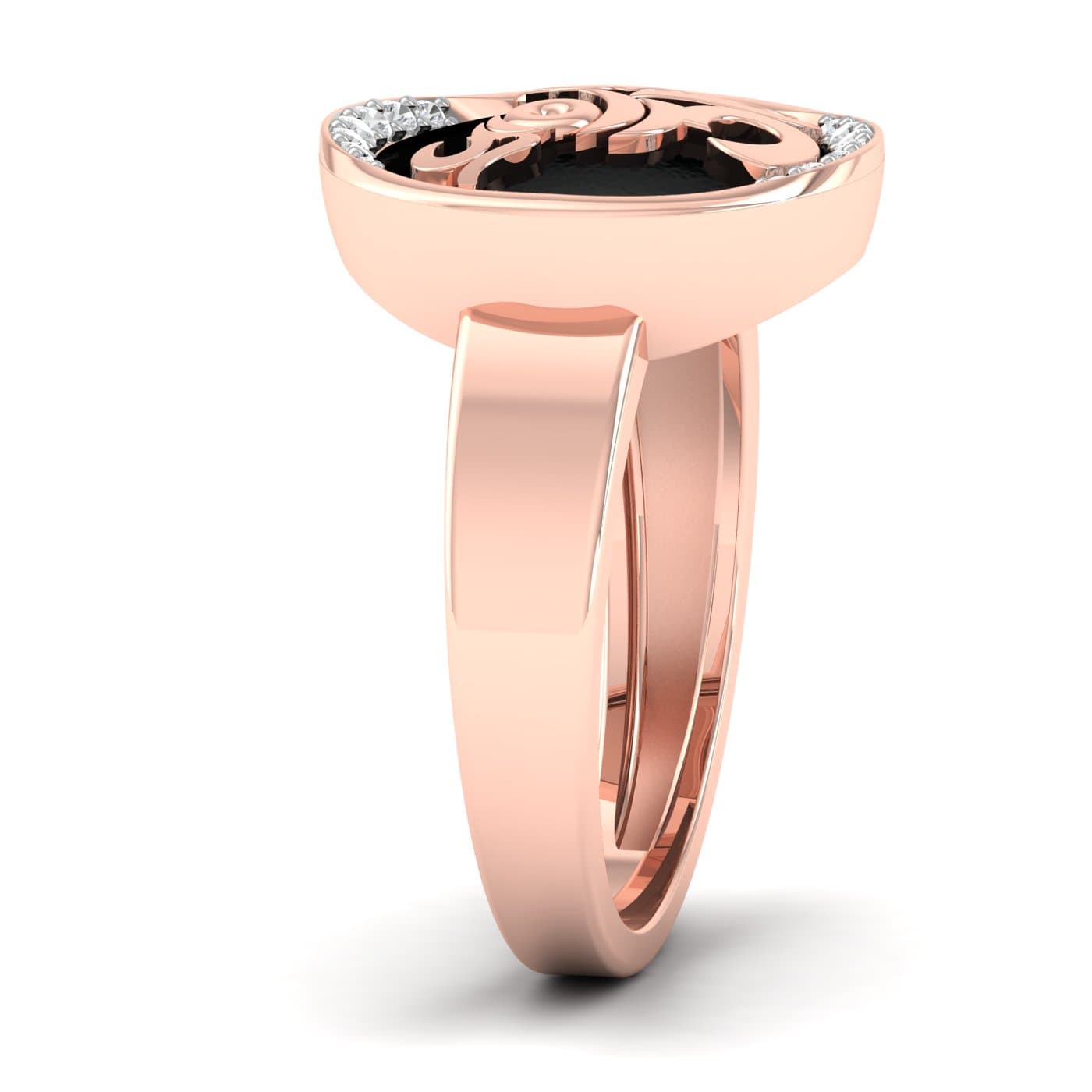 Ohm Diamond Mens Wedding Band