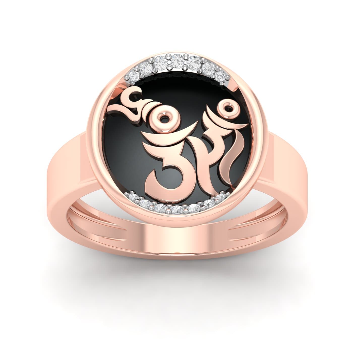 Ohm Diamond Mens Wedding Band