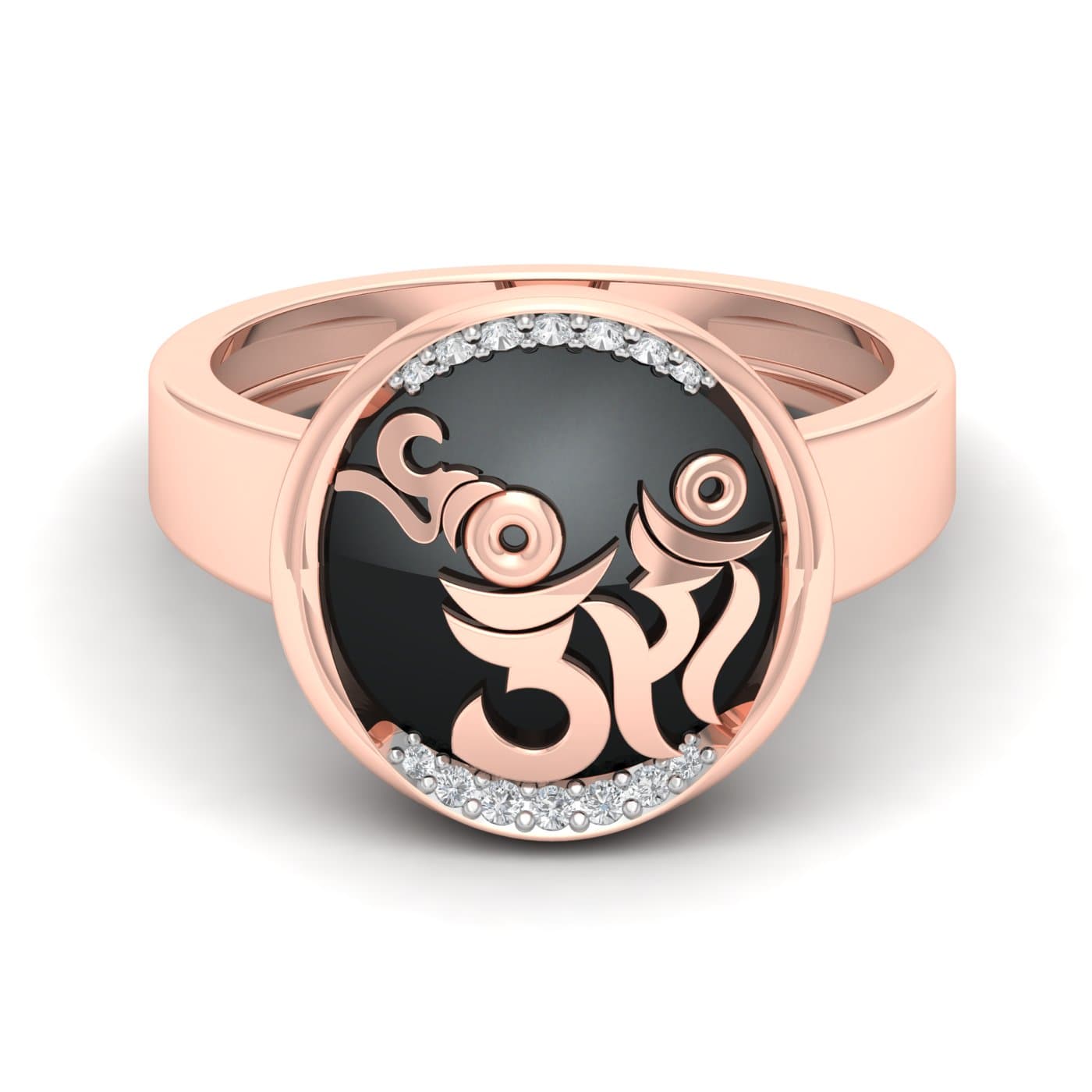 Ohm Diamond Mens Wedding Band