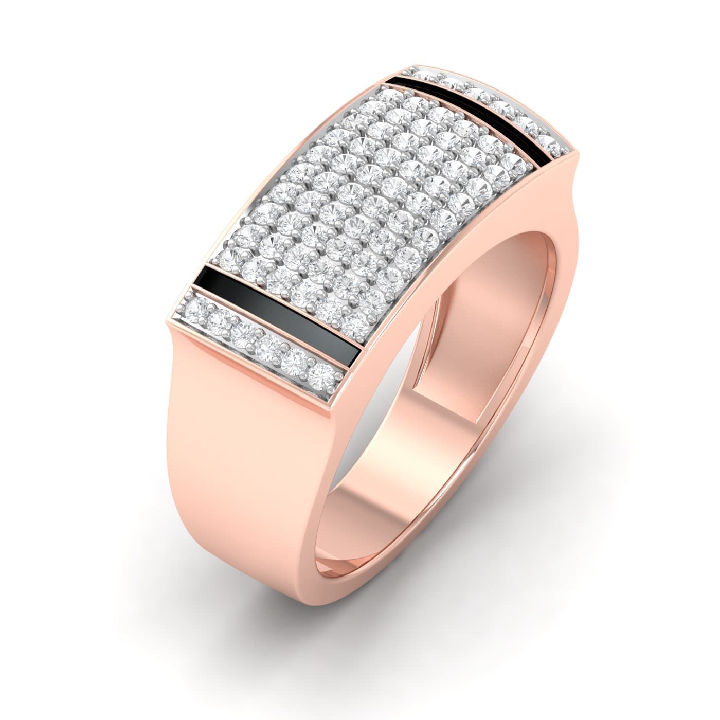 Cluster Plain Mens Diamond Ring