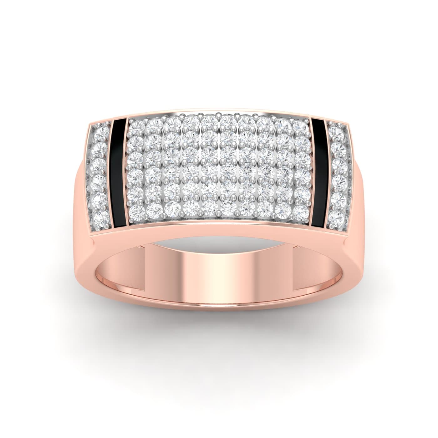 Cluster Plain Mens Diamond Ring