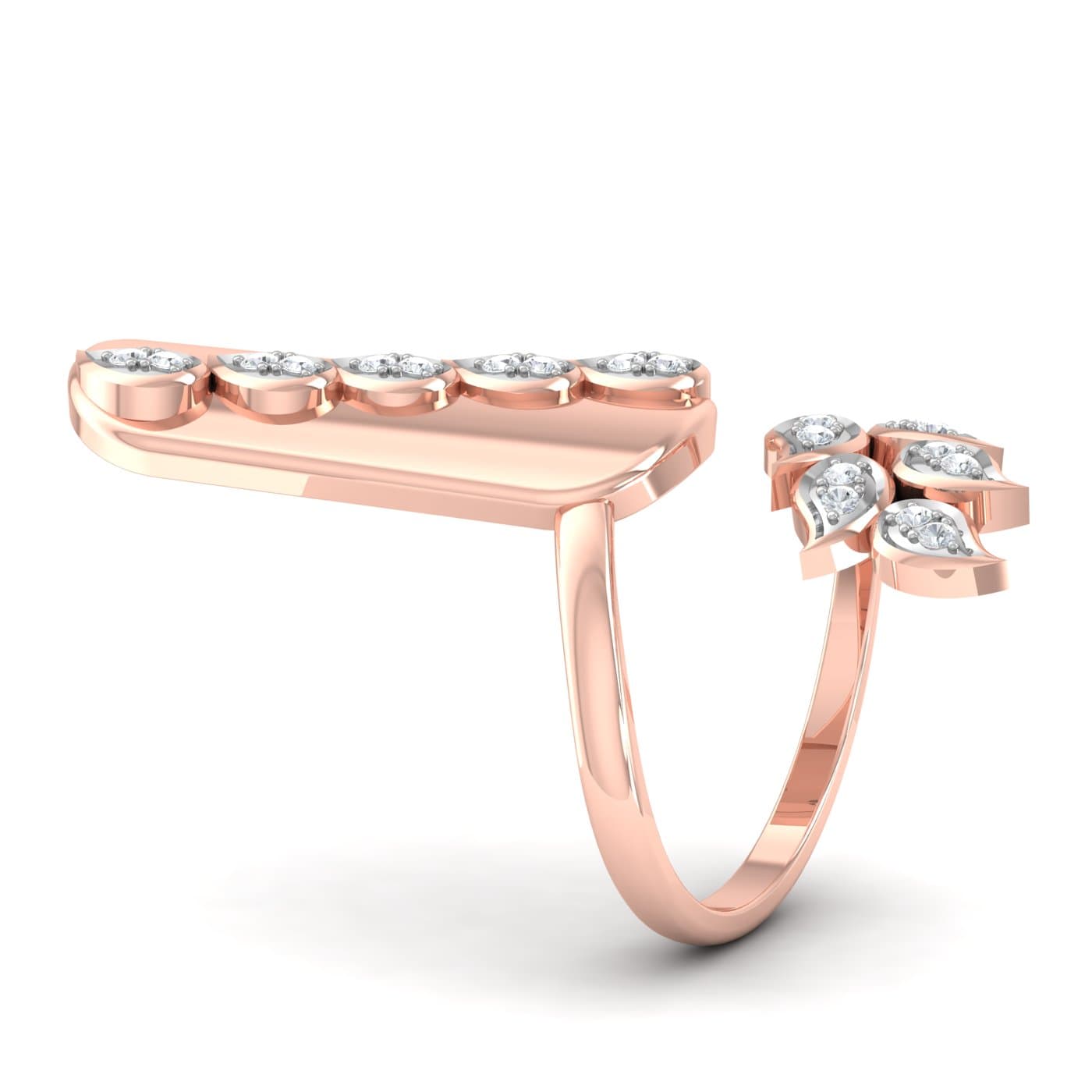 Fashionable Diamond Nail Ring