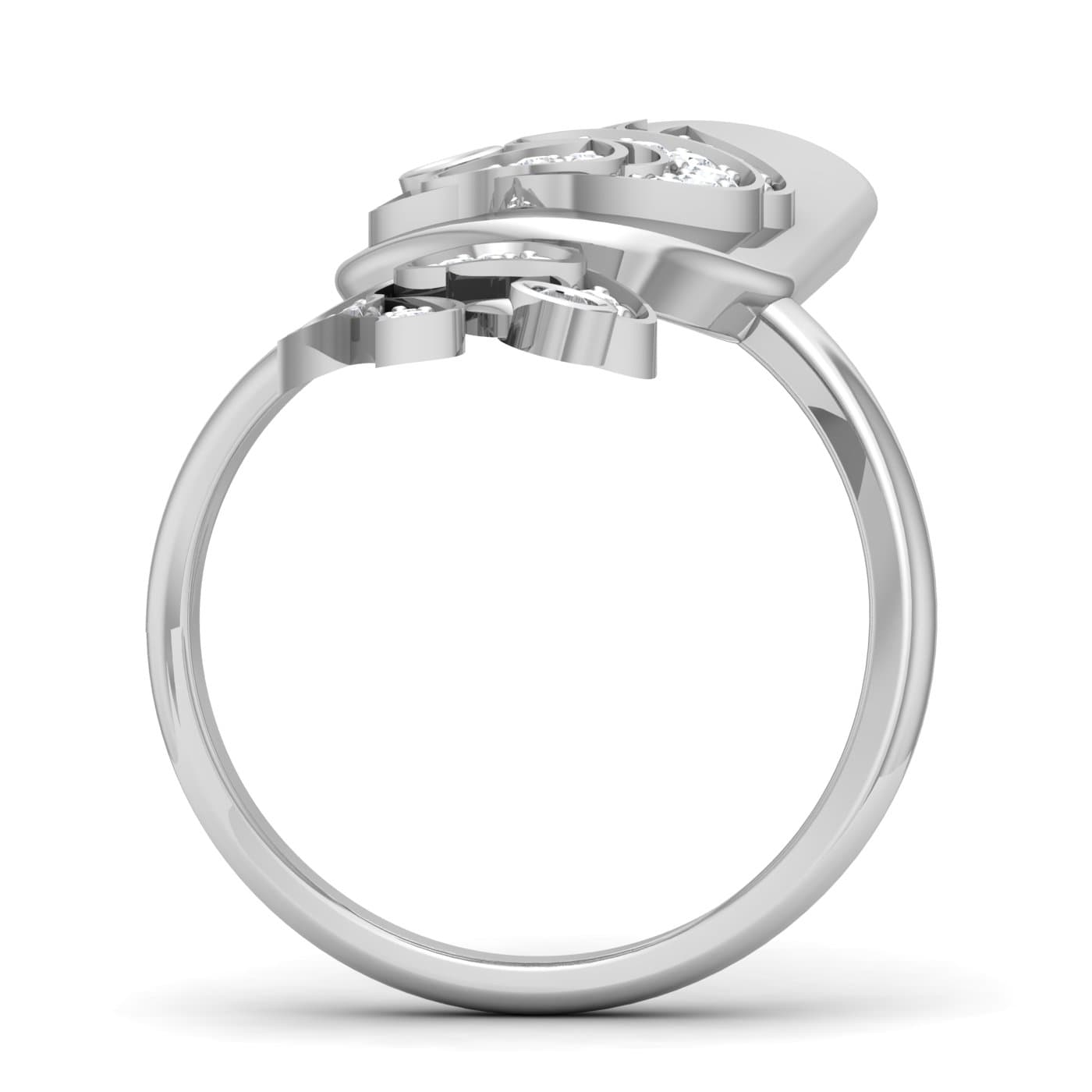 Diamond Peacock Nail Ring