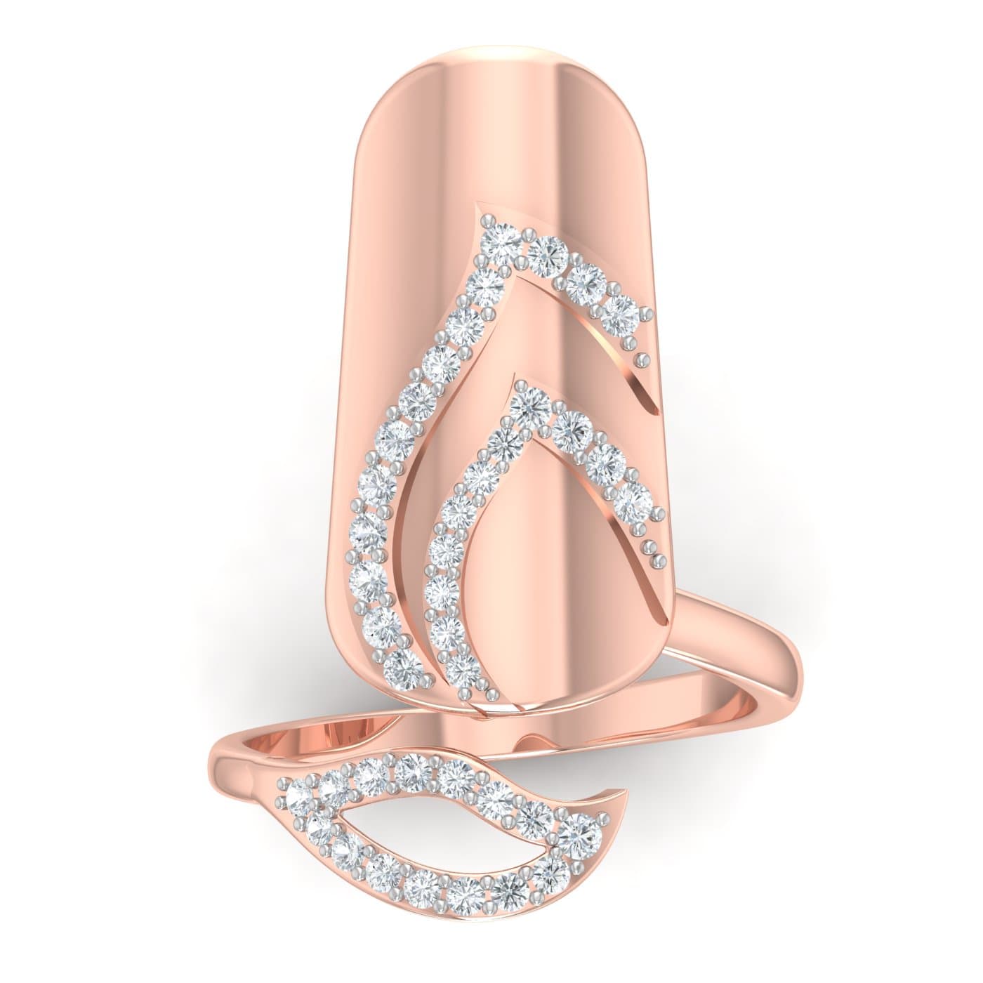 Women Finger Diamond Nail Ring