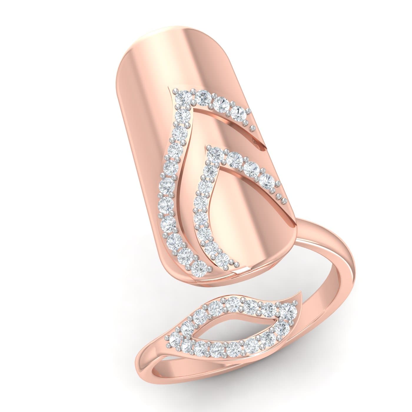 Women Finger Diamond Nail Ring