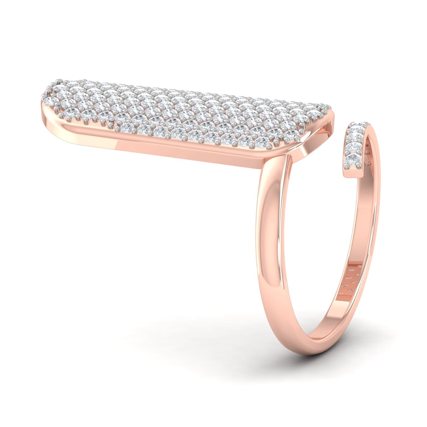 Cluster Setting Diamond Nail Ring