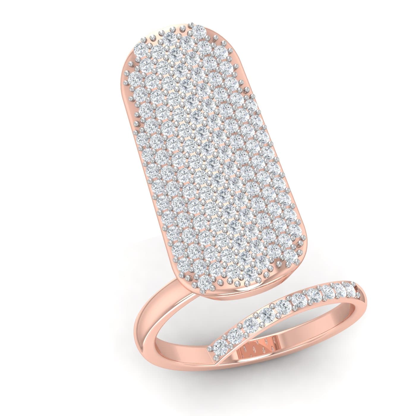 Cluster Setting Diamond Nail Ring