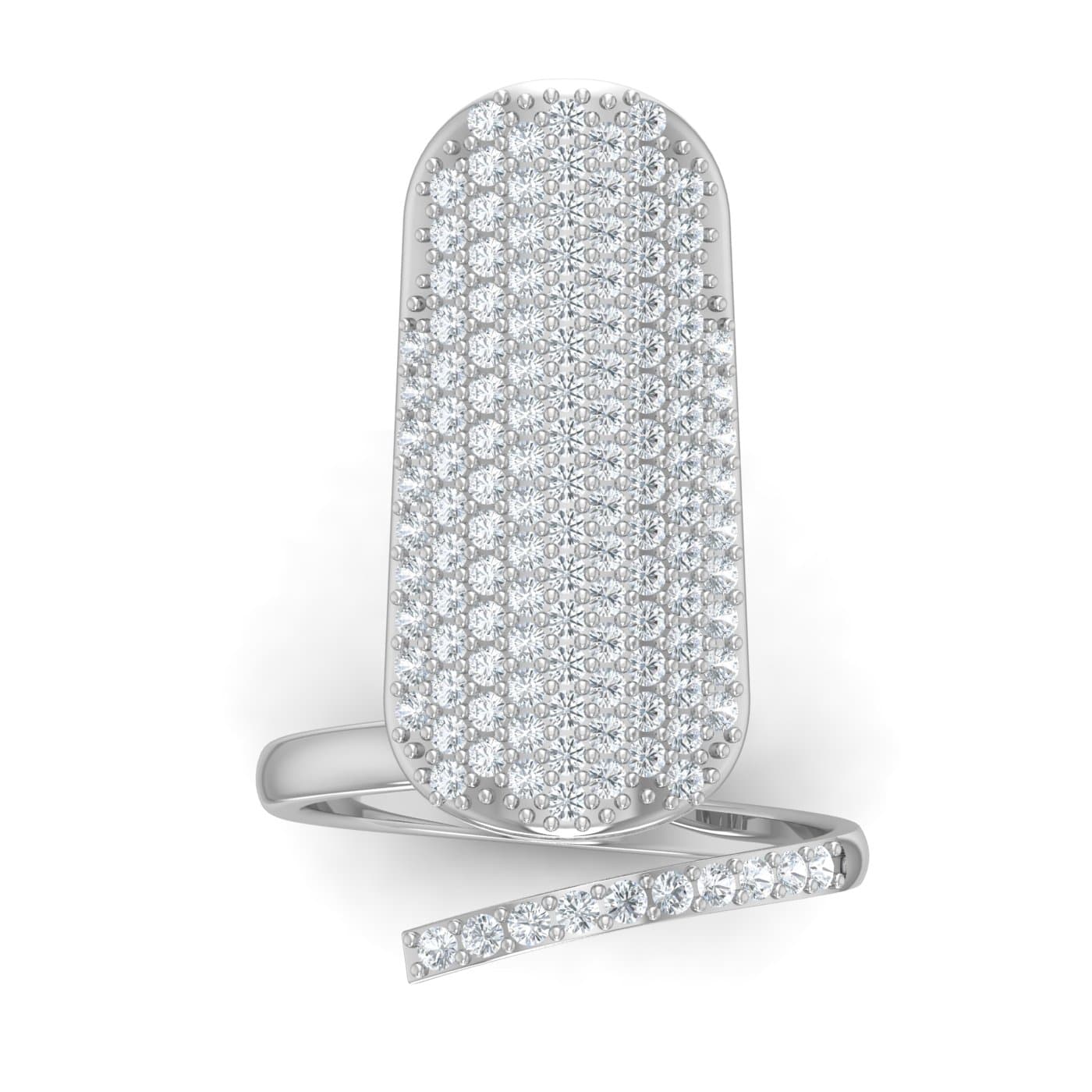 Cluster Setting Diamond Nail Ring