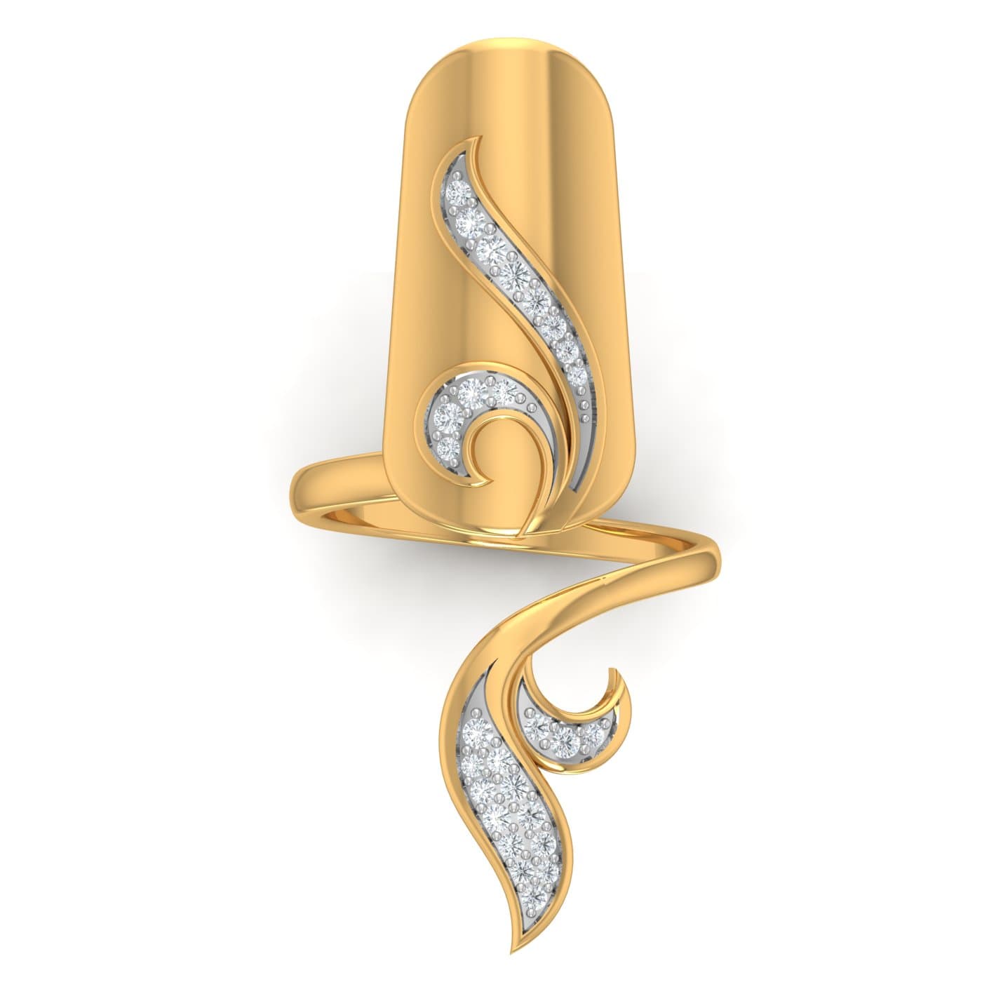 Classic Diamond Finger Nail Ring