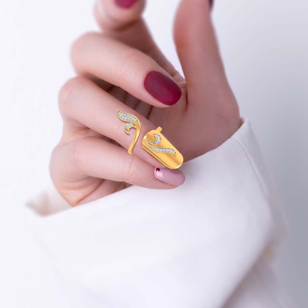 Classic Diamond Finger Nail Ring