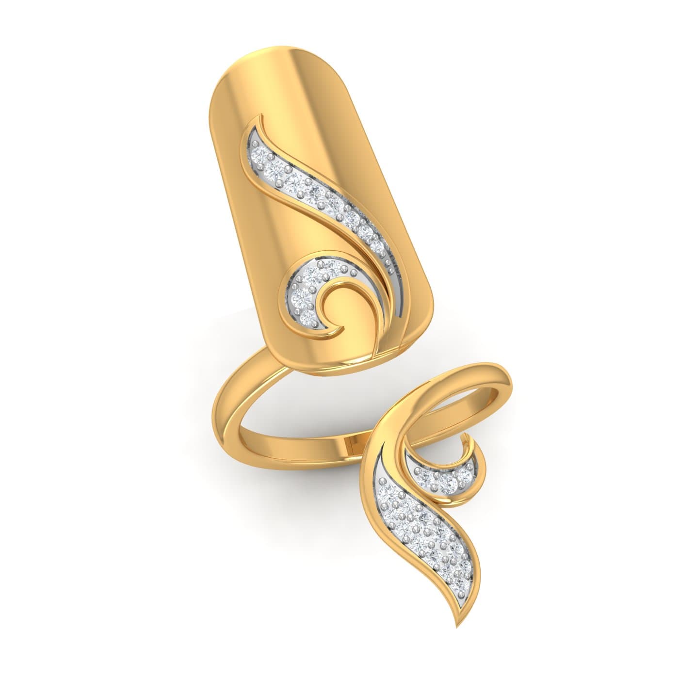 Classic Diamond Finger Nail Ring