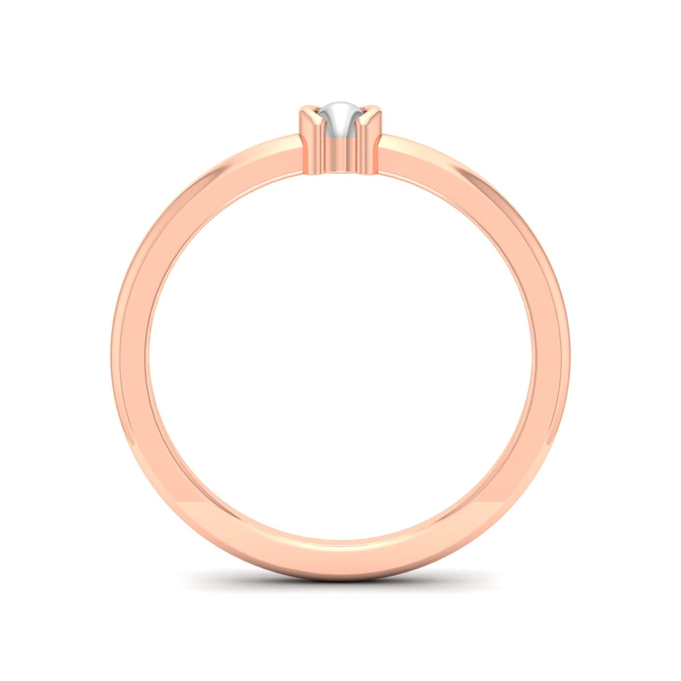 Round Cut Plain Gold Ring