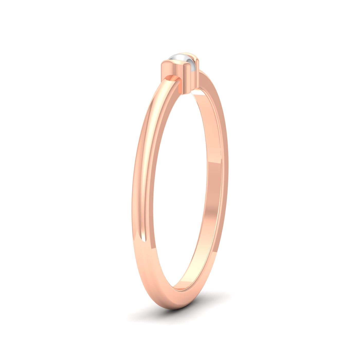 Round Cut Plain Gold Ring