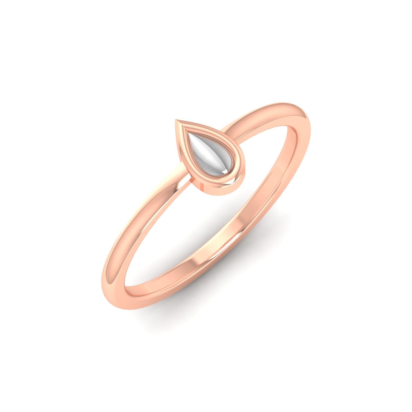 Pear Shape Plain Gold Ring