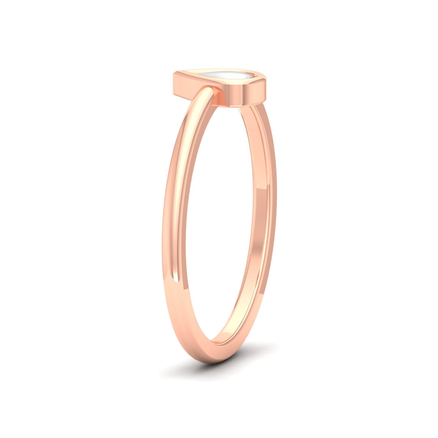 Pear Shape Plain Gold Ring