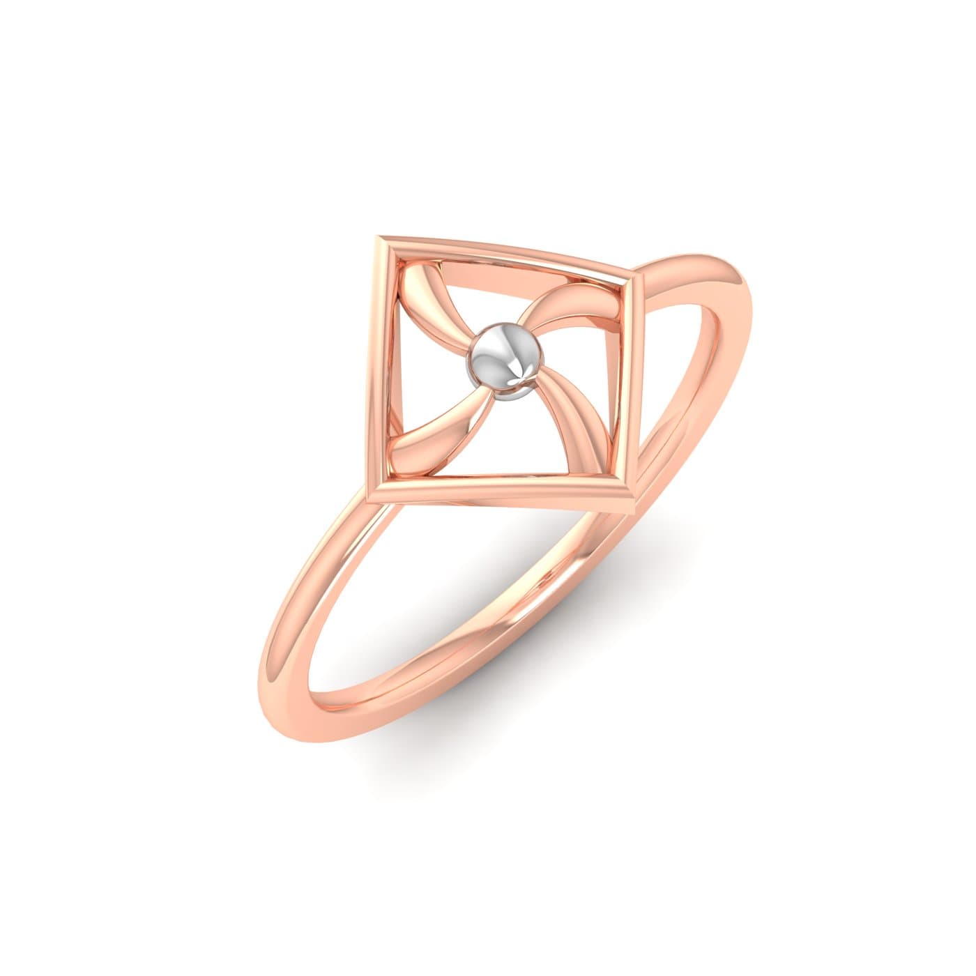 Geometric Design Gold Ring