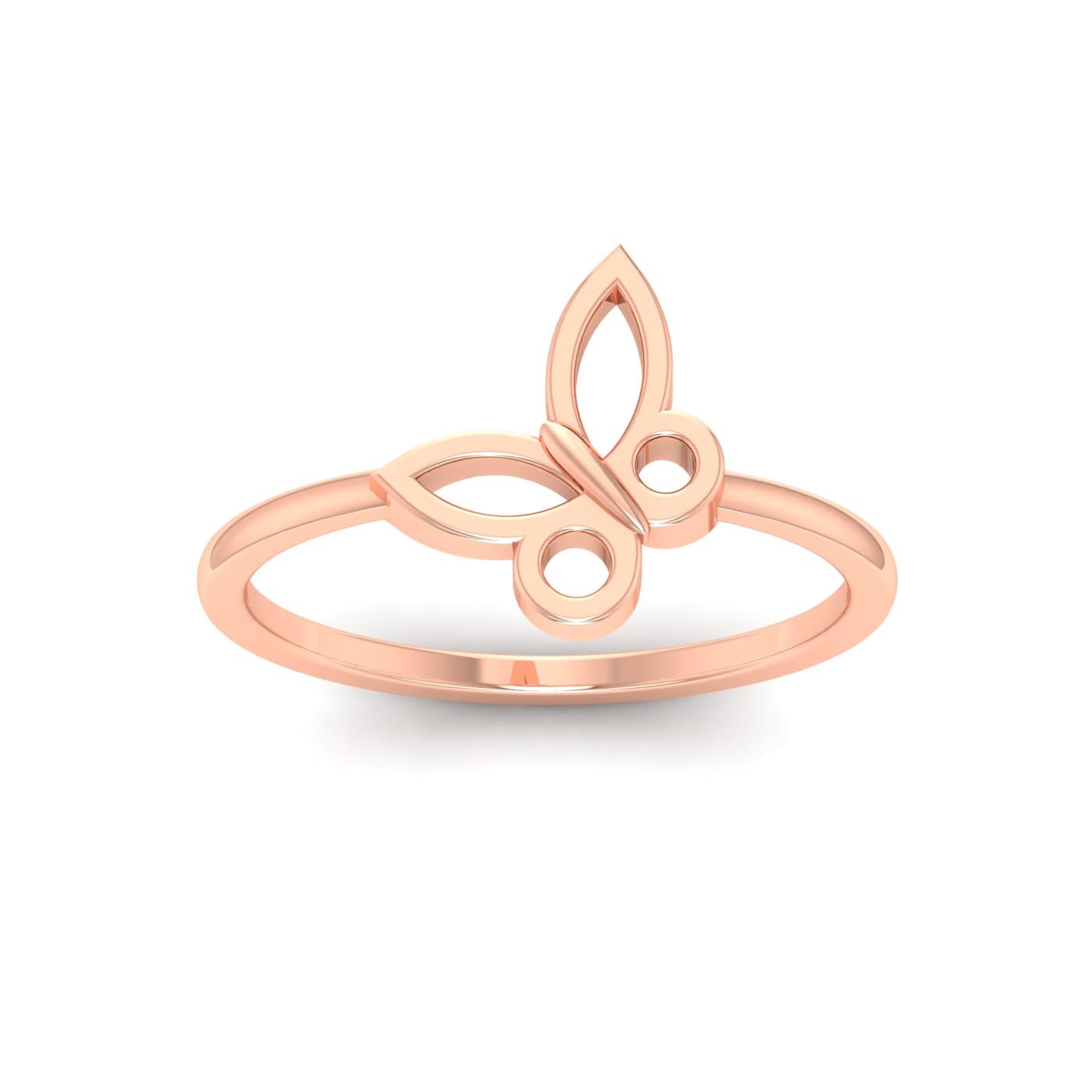 Butterfly Plain Gold Ring