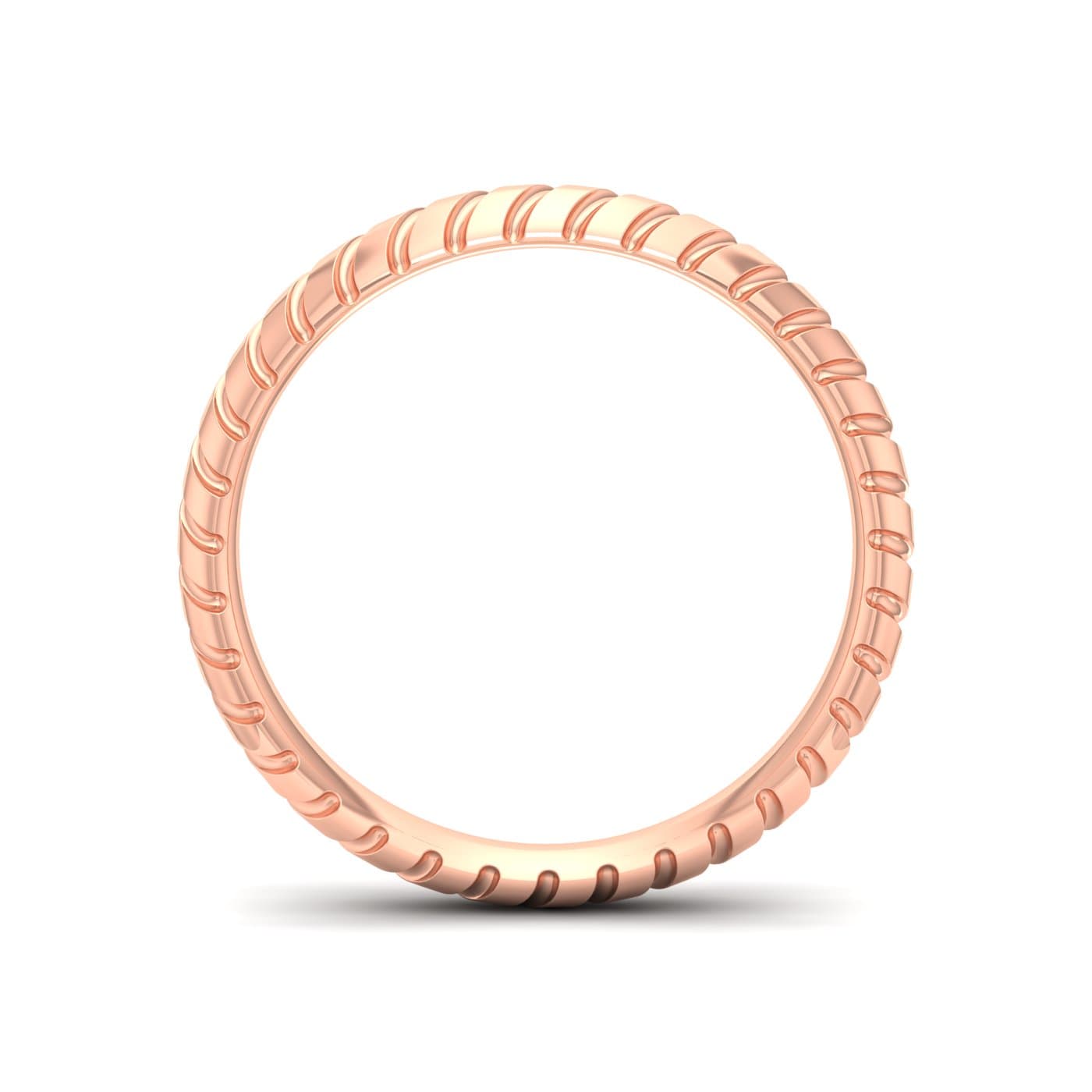 Gold Wedding Band With Ridges