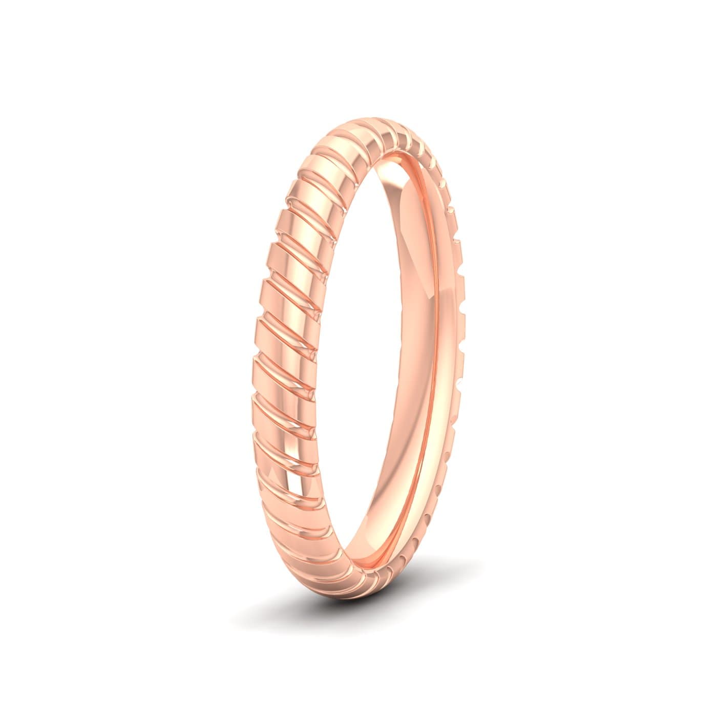 Gold Wedding Band With Ridges