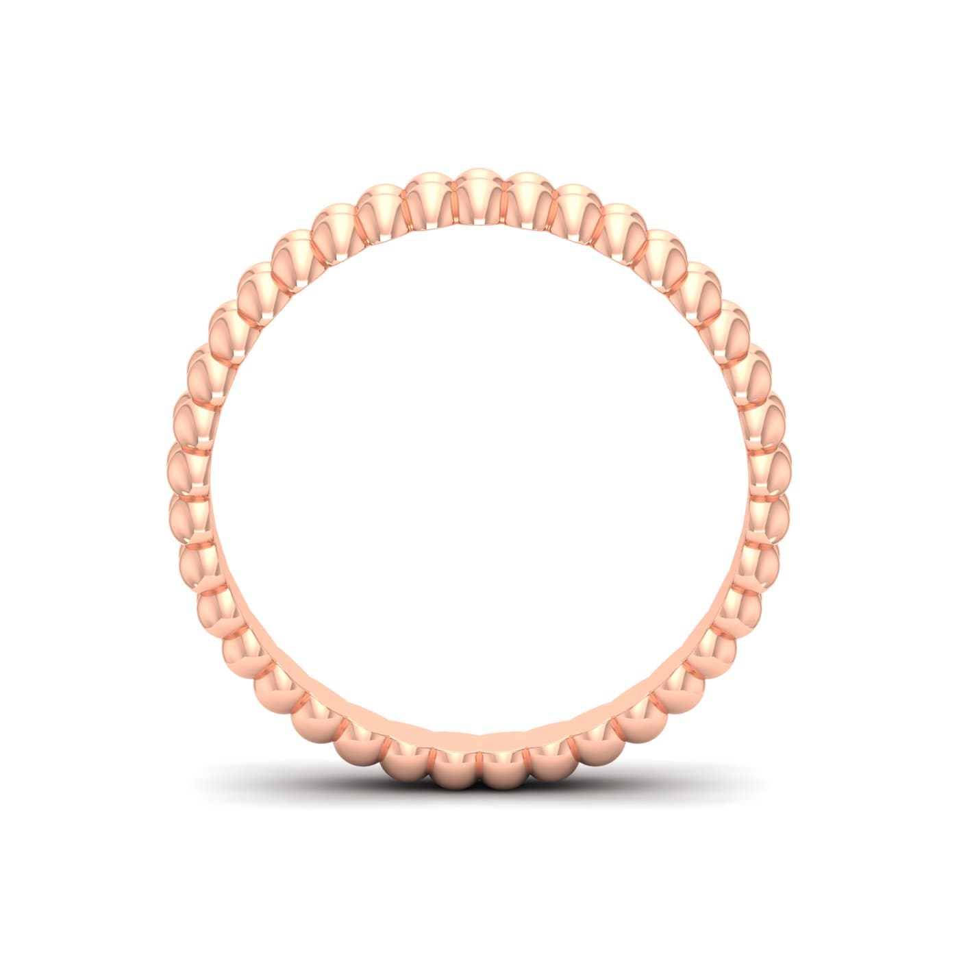 Beaded Stackable Gold Ring