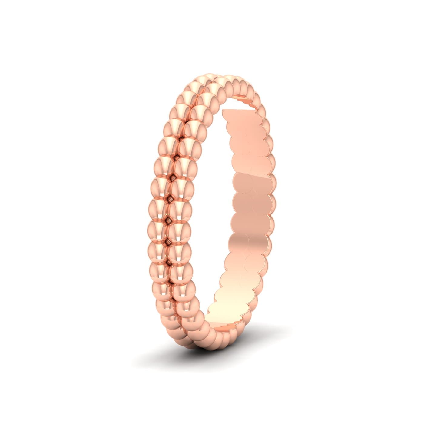 Beaded Stackable Gold Ring