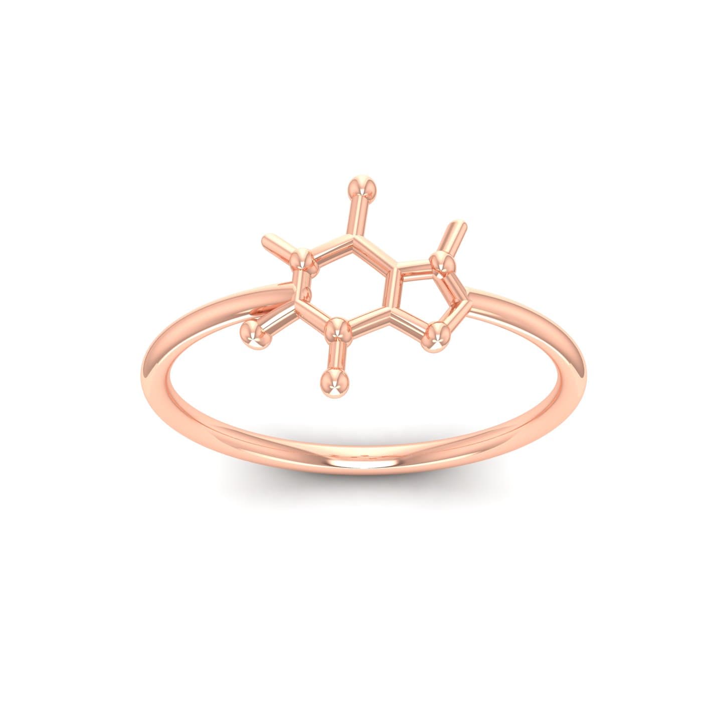 Chemical Bond Gold Ring