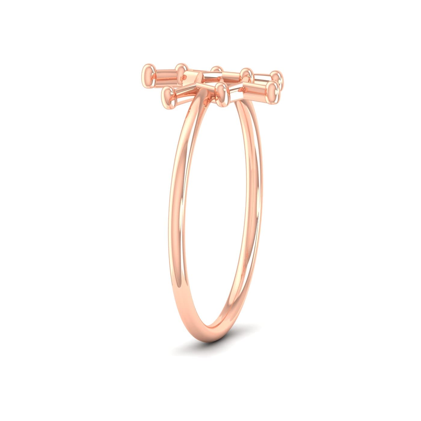Molecular Structure Gold Ring