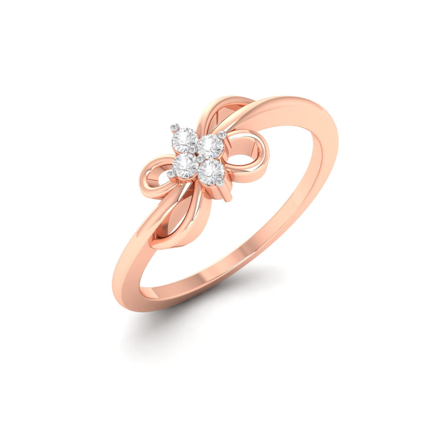 Delicate Diamond Bow Ring