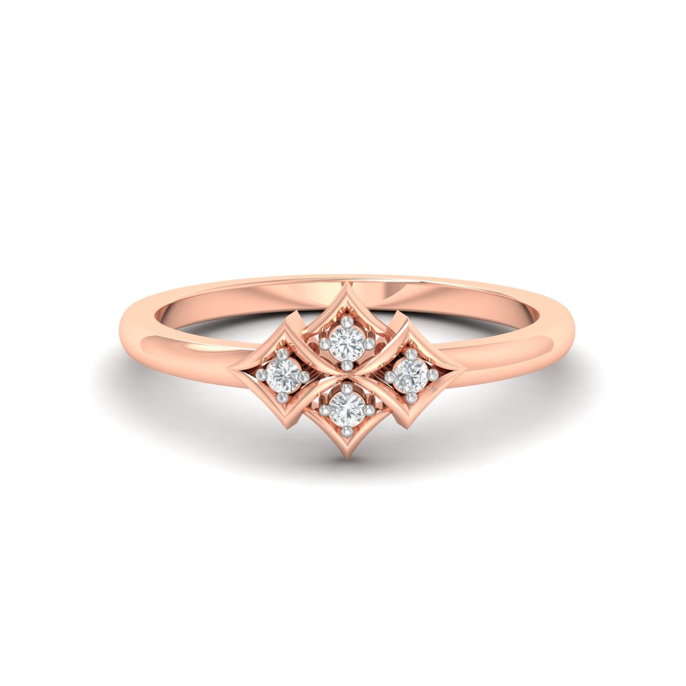 Cluster Floral Diamond Ring