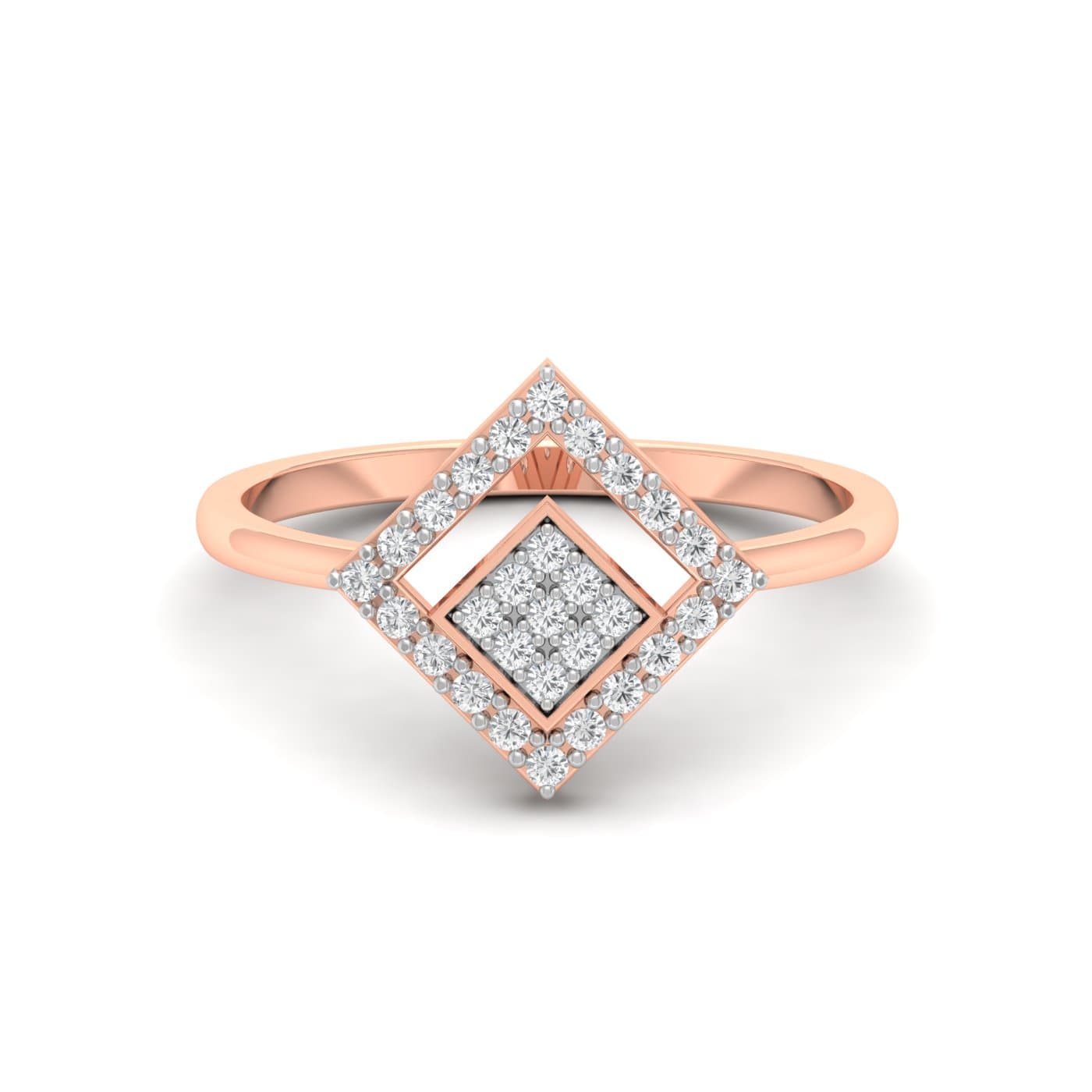 Quadrat Multi Stone Diamond Ring
