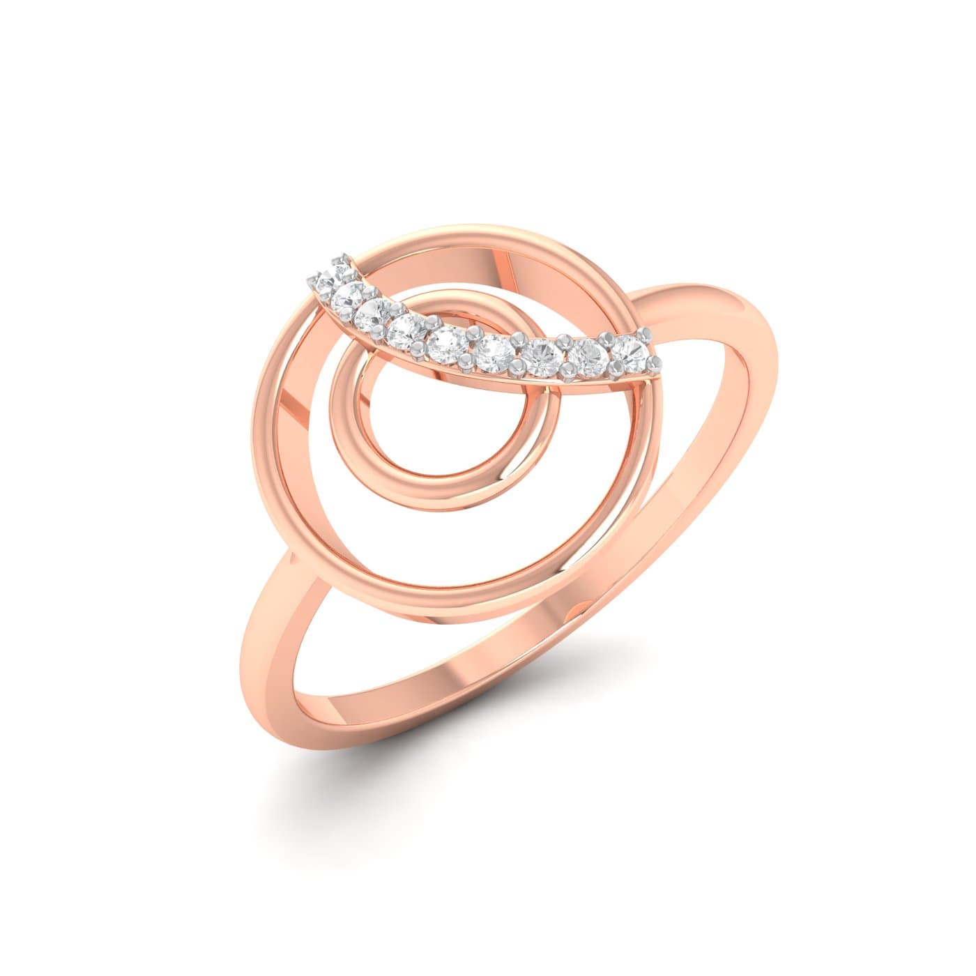Dual Circle Diamond Ring