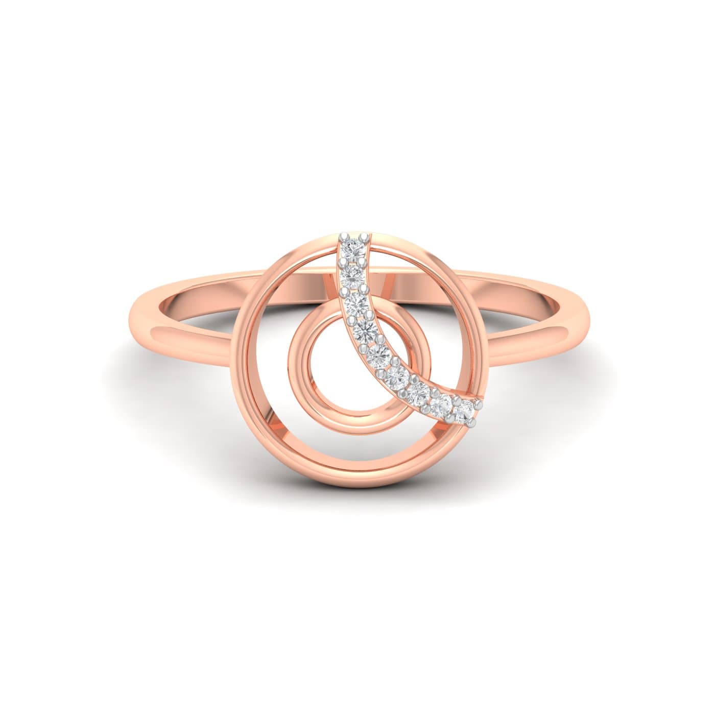 Dual Circle Diamond Ring