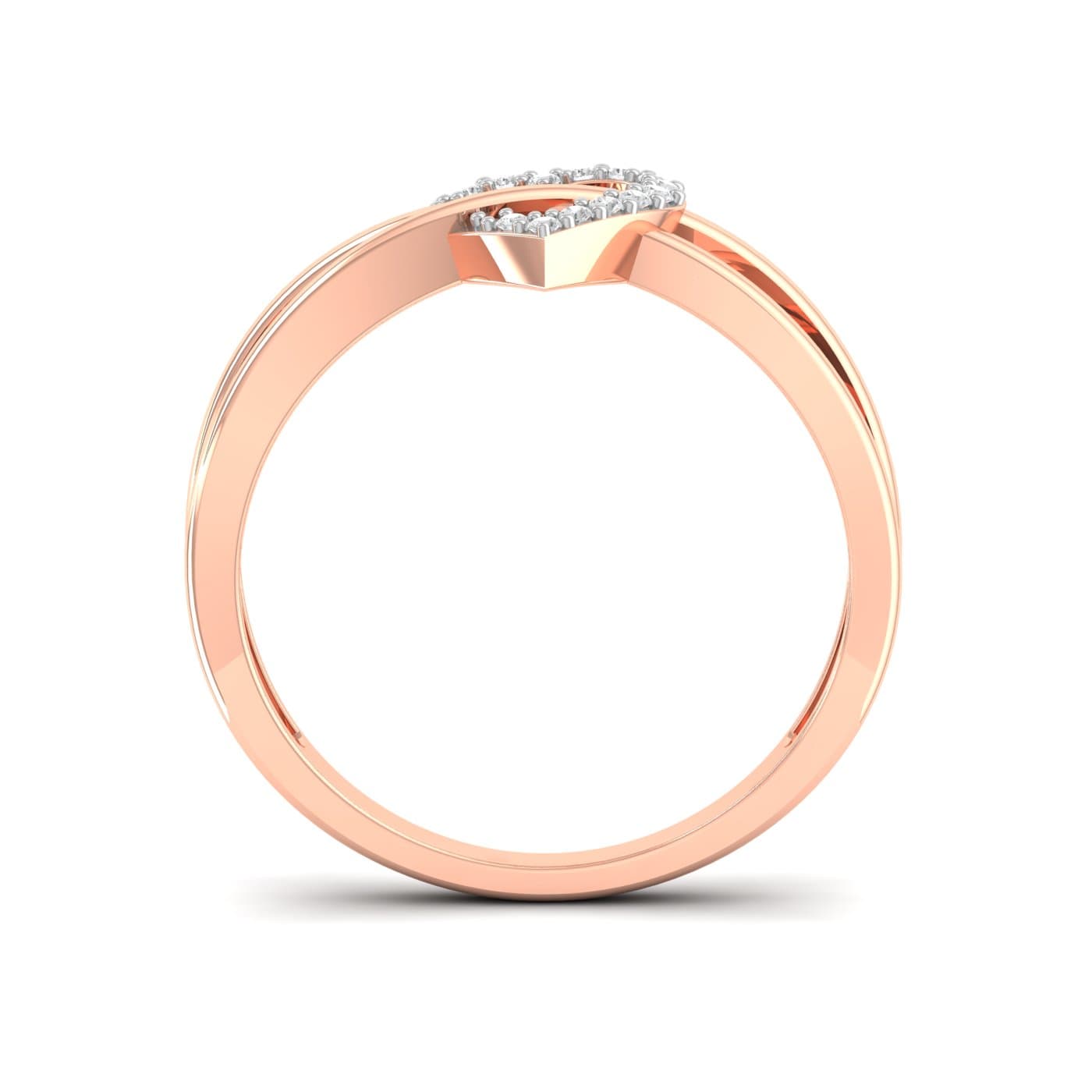Criss Heart Diamond Ring