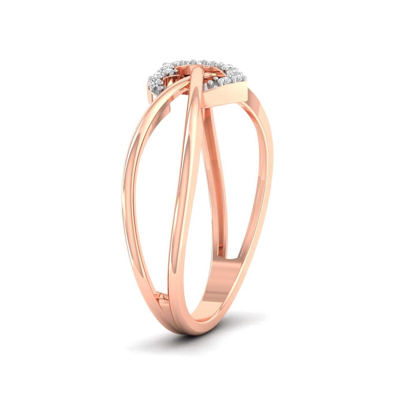 Criss Heart Diamond Ring