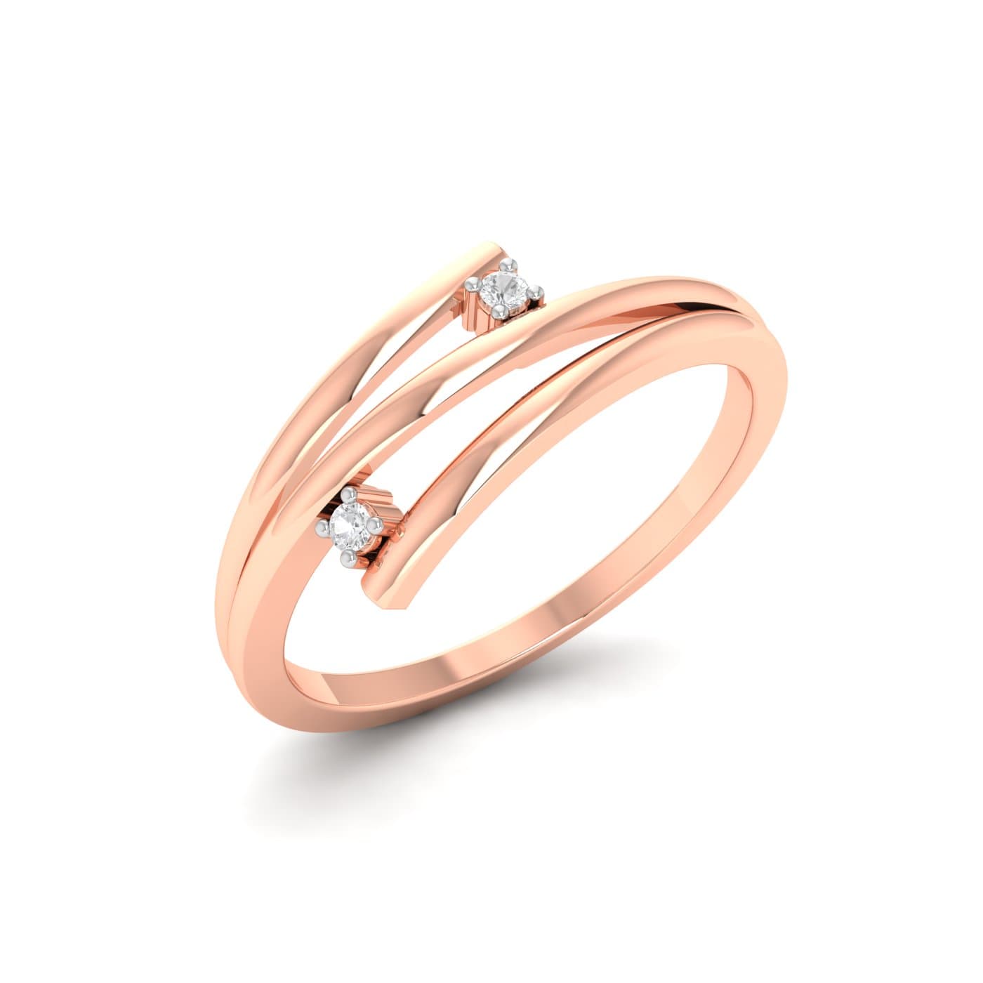Two Stone Spring Diamond Ring