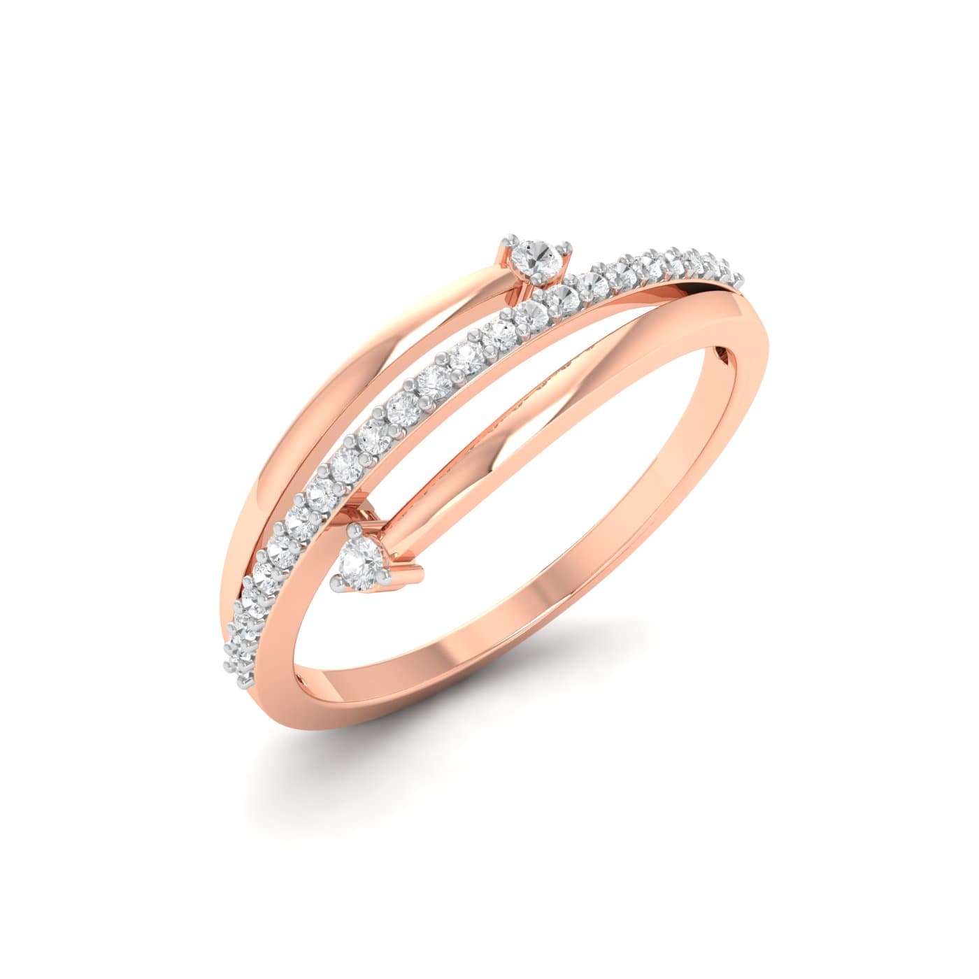 Half Eternity Spring Diamond Ring