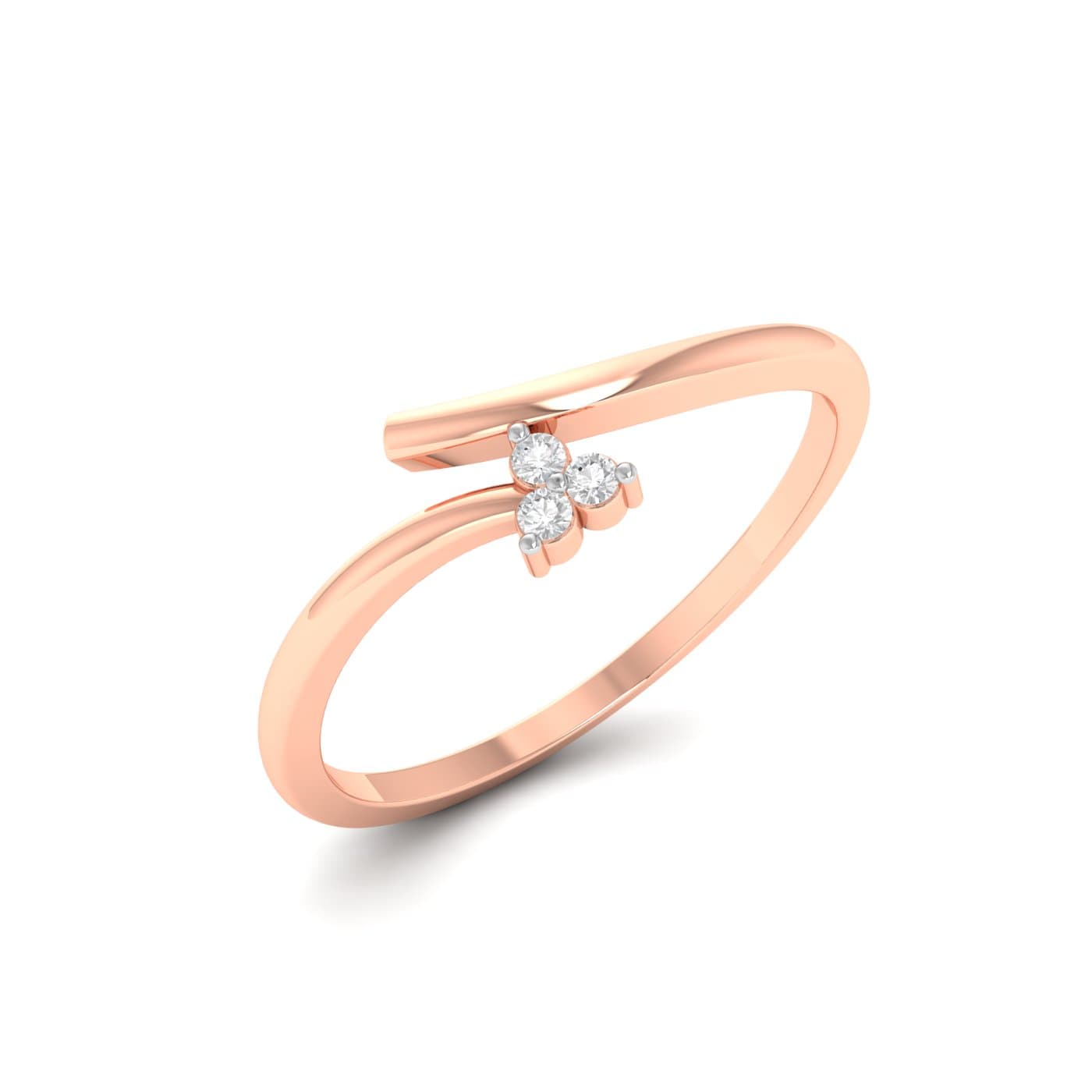 Three Stone Delicate Diamond Ring