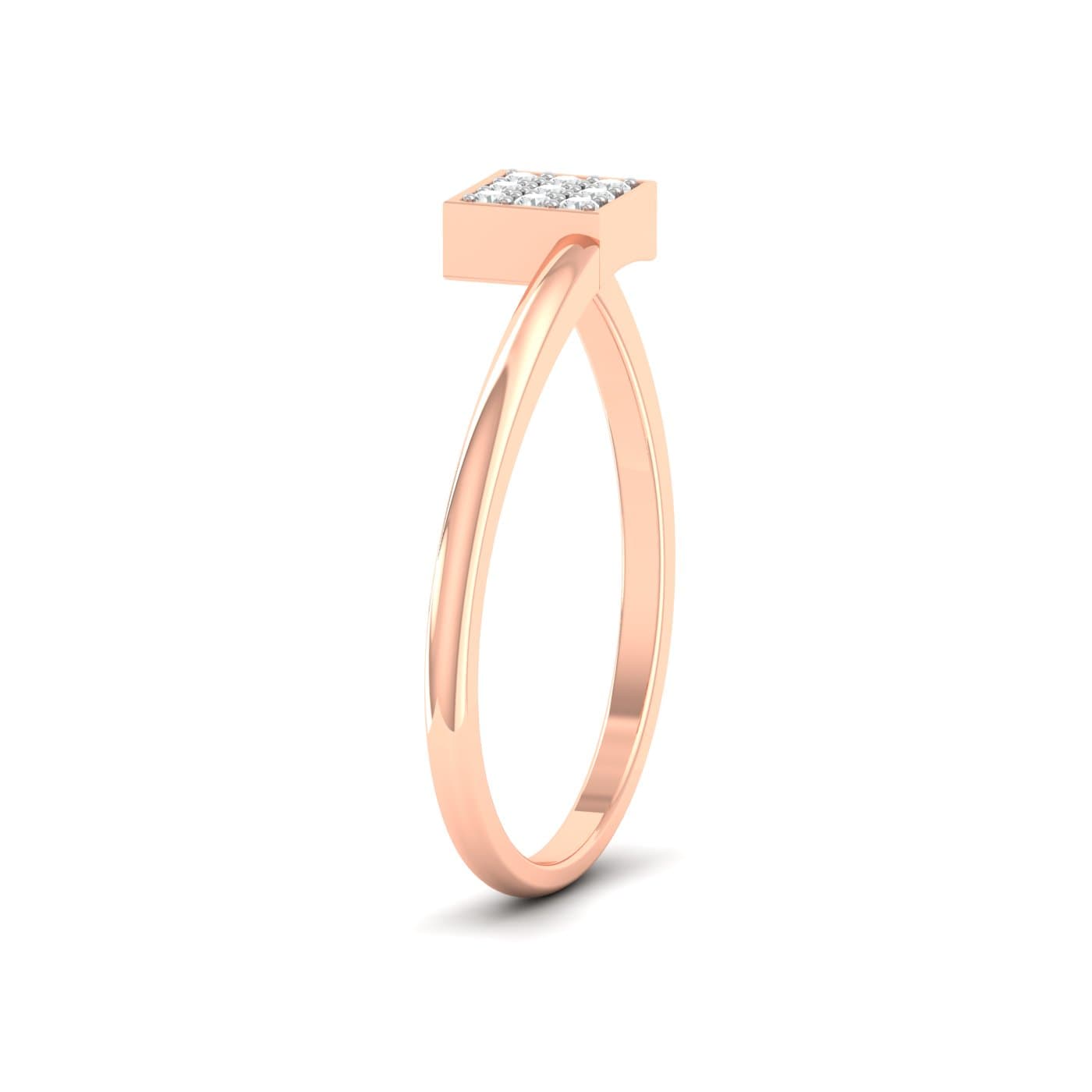 Cube Blocks Diamond Ring