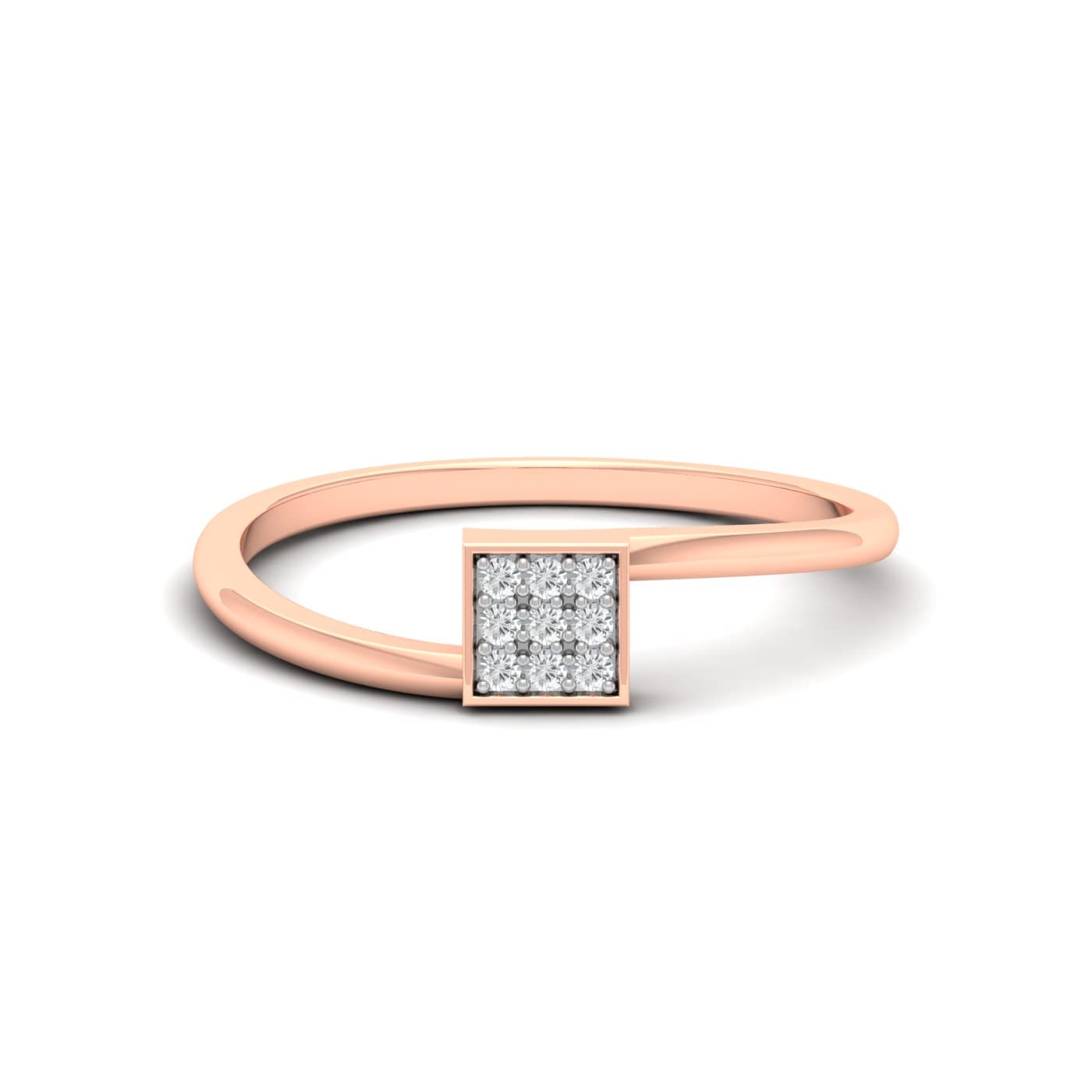 Cube Blocks Diamond Ring