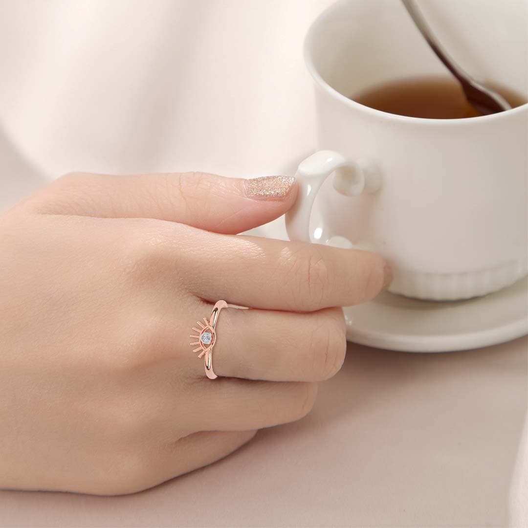 Evil Eye Guard Diamond Ring