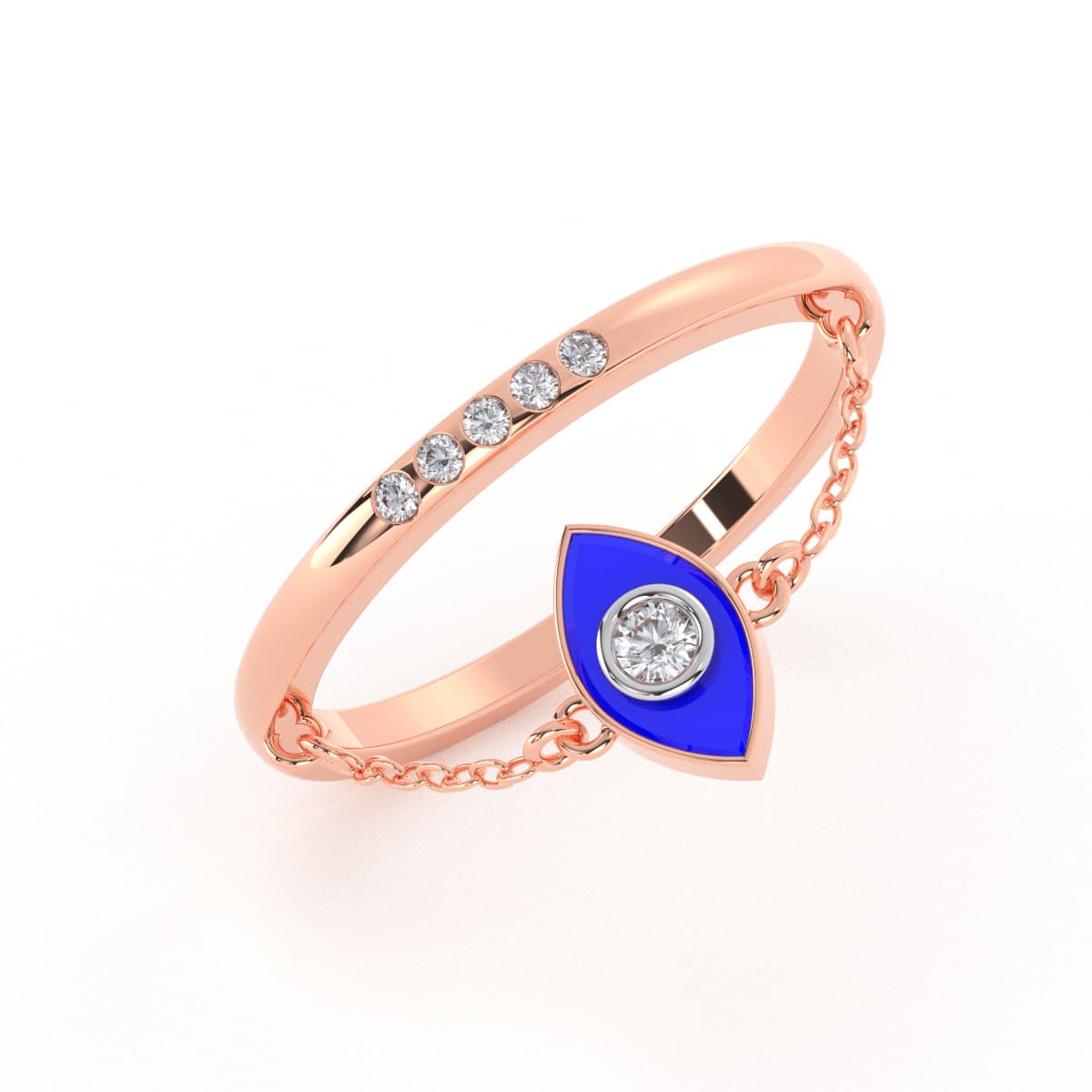 Ward Off Evil Charm Diamond Ring