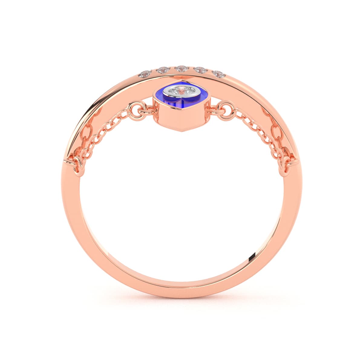 Ward Off Evil Charm Diamond Ring