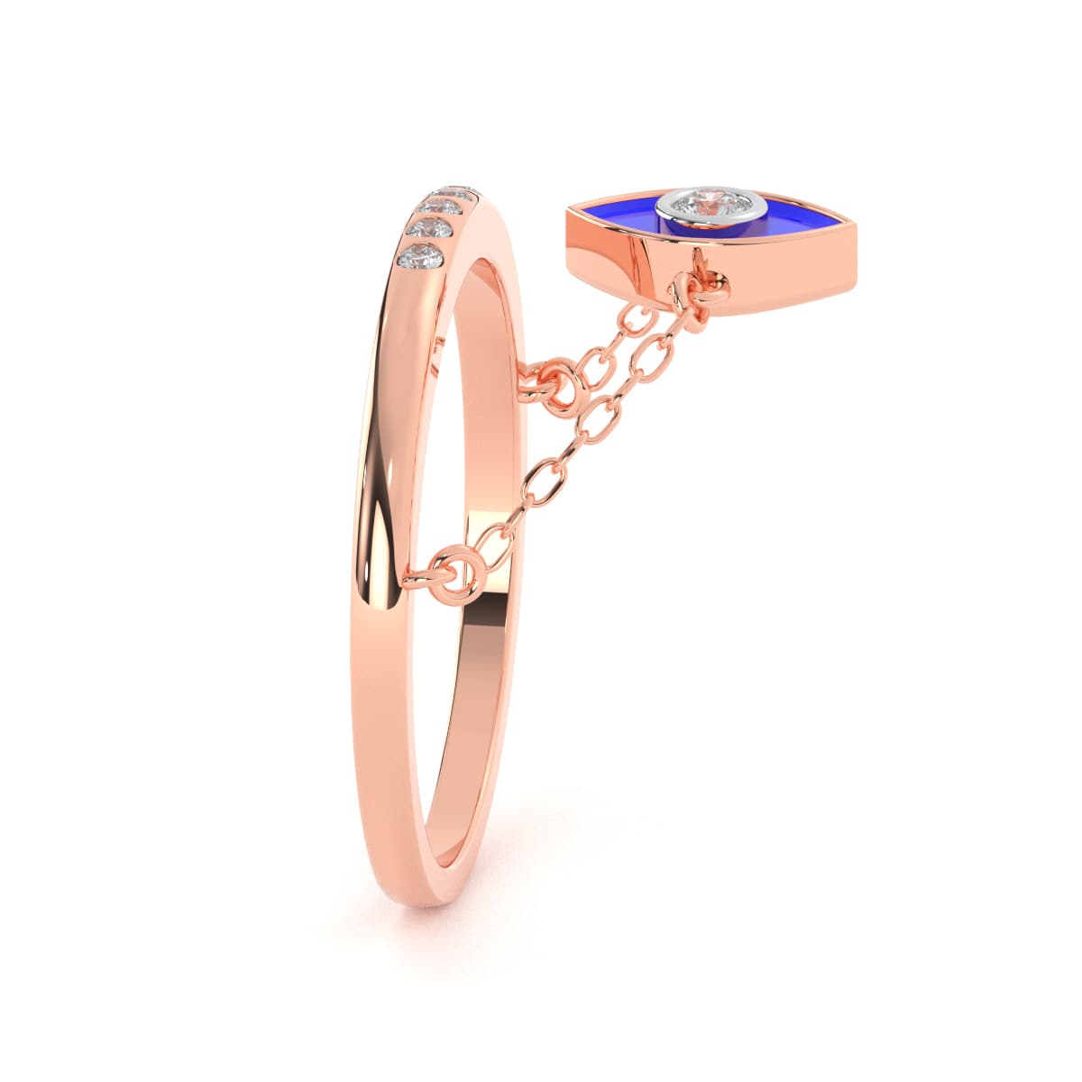 Ward Off Evil Charm Diamond Ring