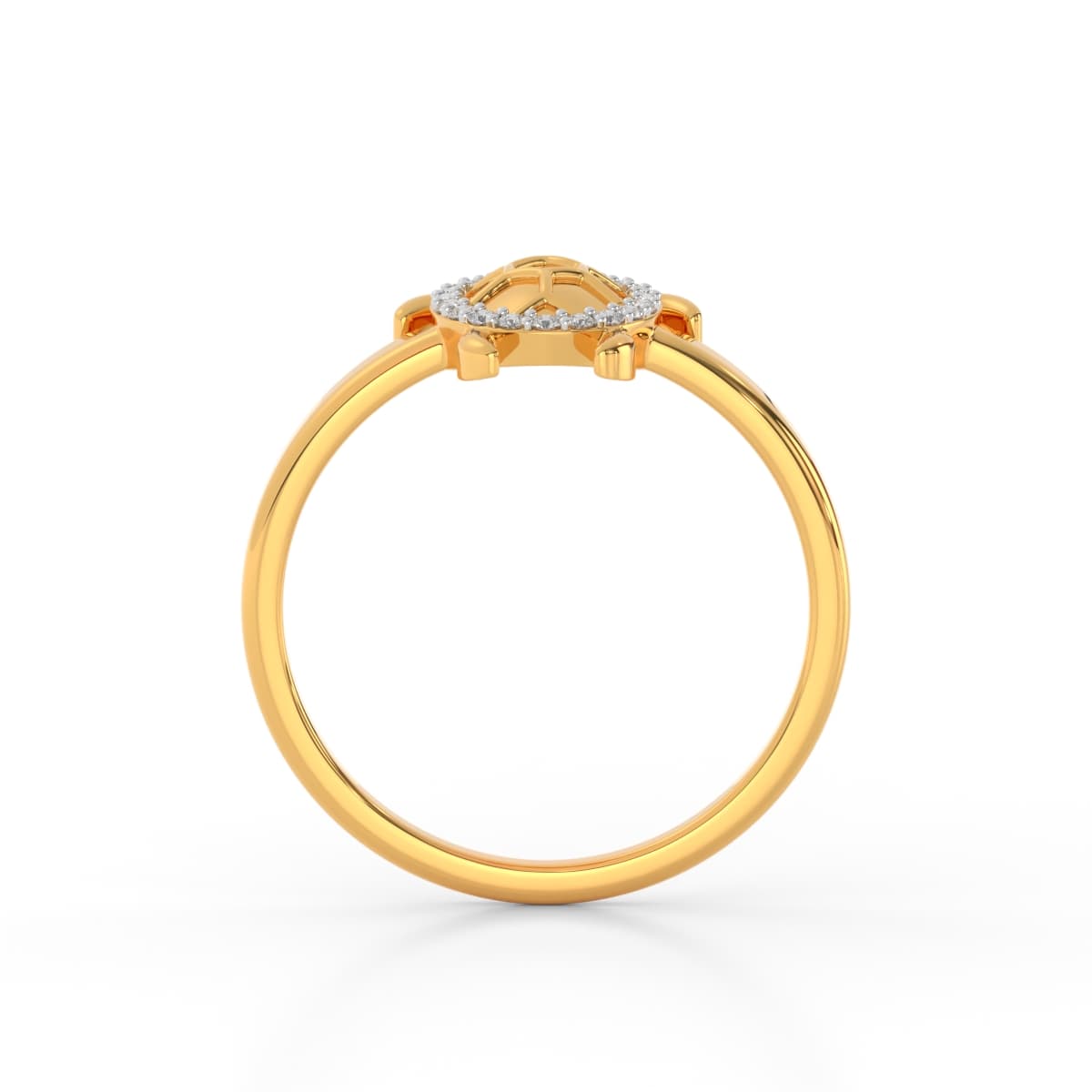 Diamond Terrapin Ring For Men