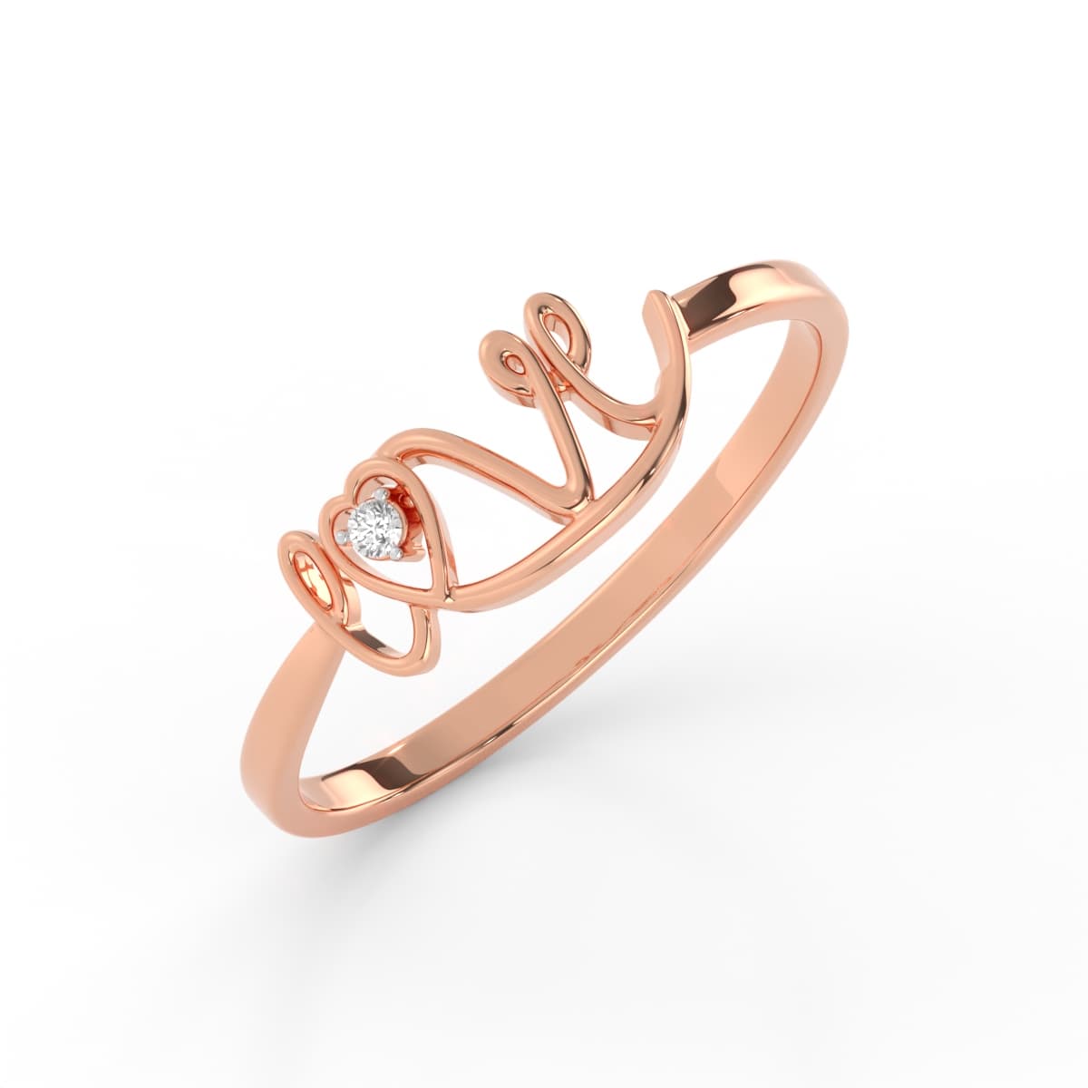 Diamond Love Note Office Wear Ring