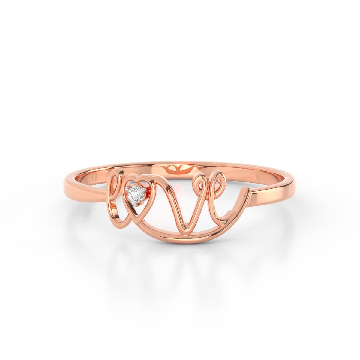 Diamond Love Note Office Wear Ring