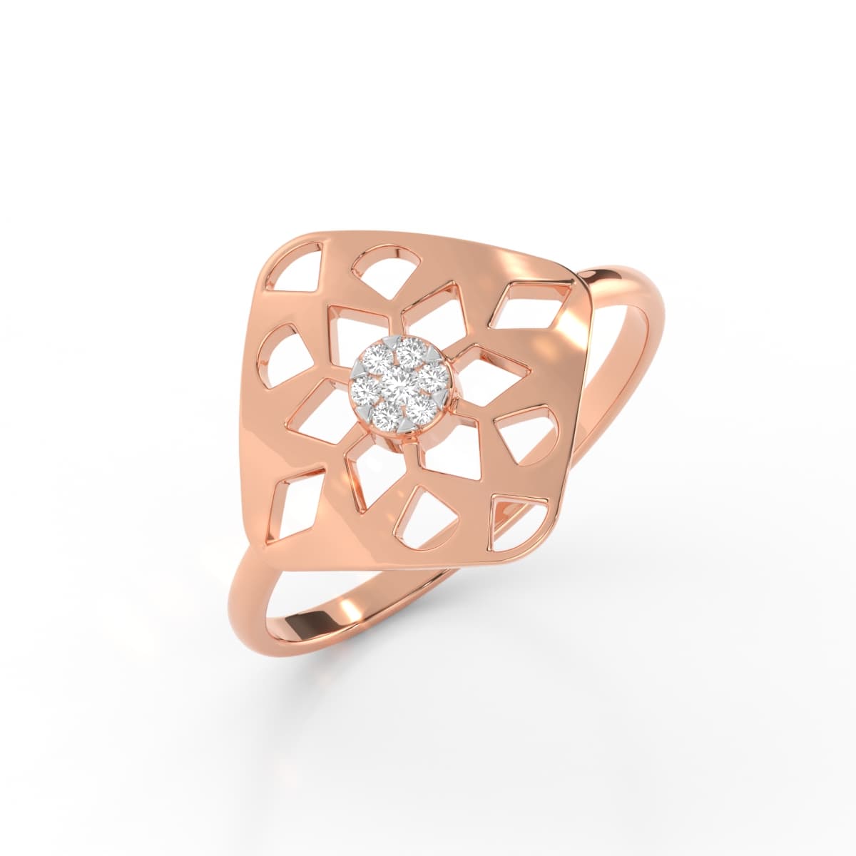 Carving Style Diamond Ring