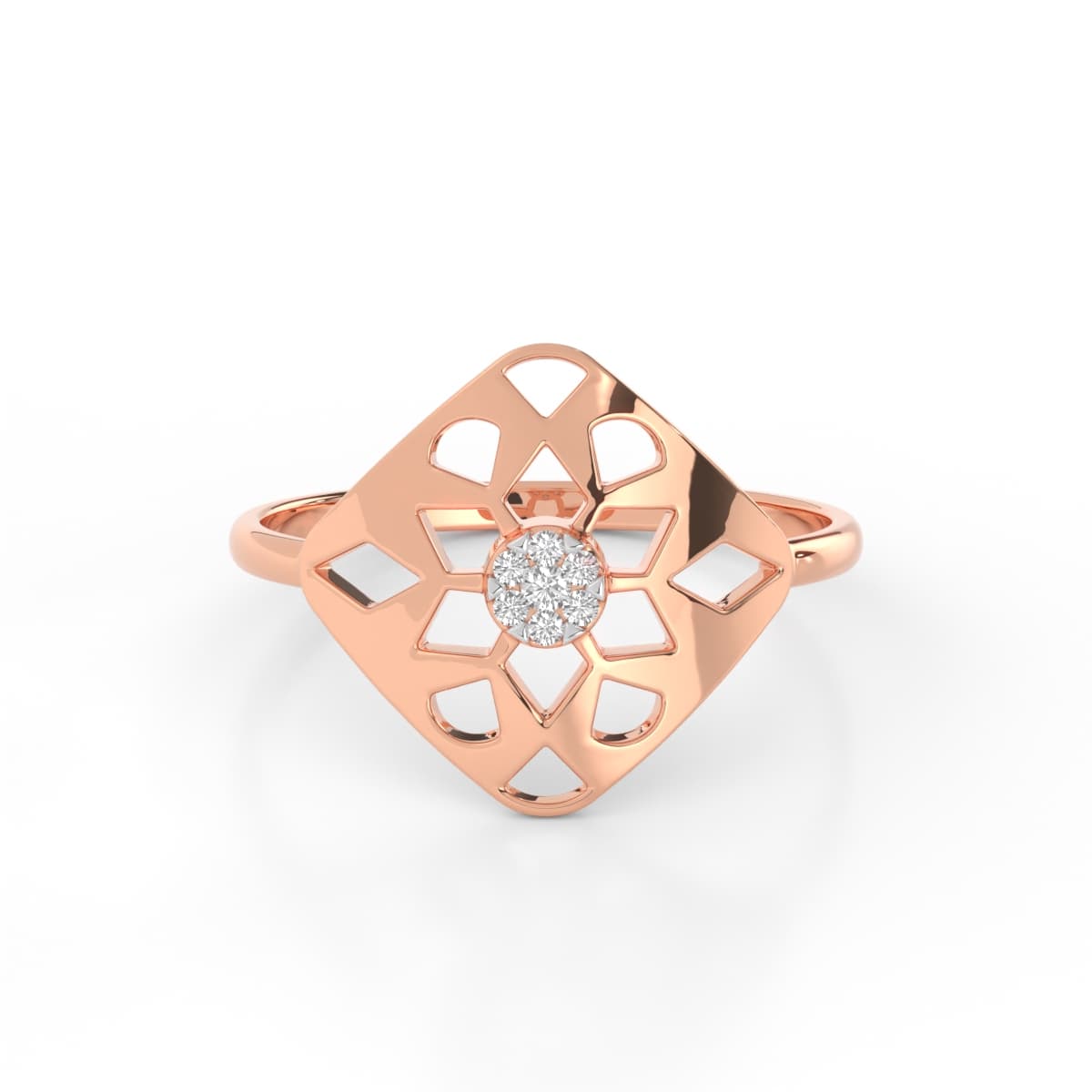 Carving Style Diamond Ring