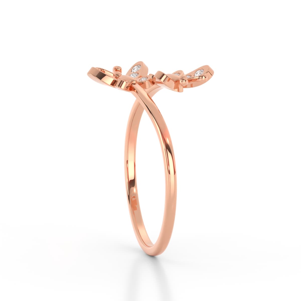 Winged Splendor Butterfly Diamond Ring